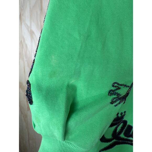 QUEEN OF SPARKLES Green and Black sweater dress size Small - Picture 5 of 10